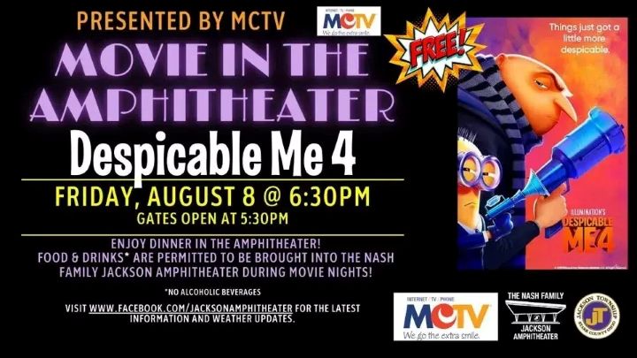 Movie in the Amphitheater: Despicable Me 4 presented by MCTV